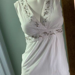 Le chateau small white & silver dressy top